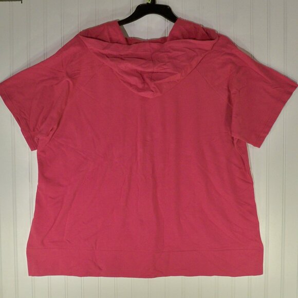 Basic Editions, Flip Flop, Pink Zip Up Hoodie, 3X - Picture 4 of 7